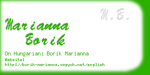 marianna borik business card